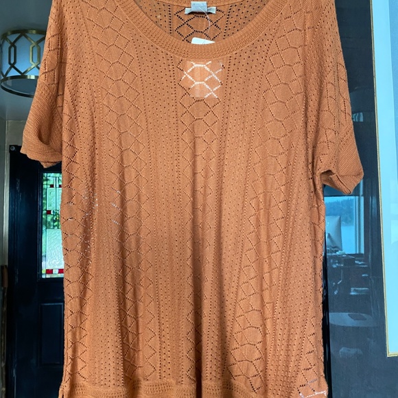 Lucky Brand Knit Sweater Top 1X NWT - Picture 1 of 5